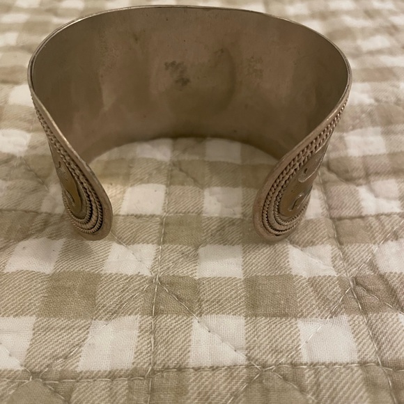 Silver Cuff Bracelet with Blue and Turquoise Accents - Picture 3 of 6